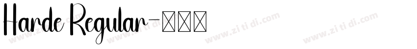 Harde Regular字体转换